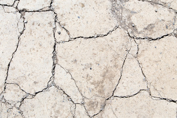 Soil with dry and cracked ground.Global warming background