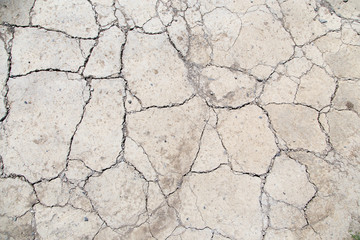 Soil with dry and cracked ground.Global warming background