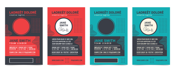 Modern office ID card Template. Vector illustration.