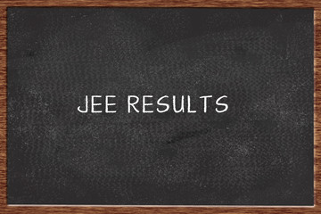 JEE Results written on Black chalk board