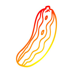 warm gradient line drawing cartoon cucumber plant