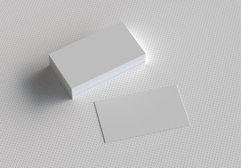 Stack of Business card mockup for branding identity. 3D render.