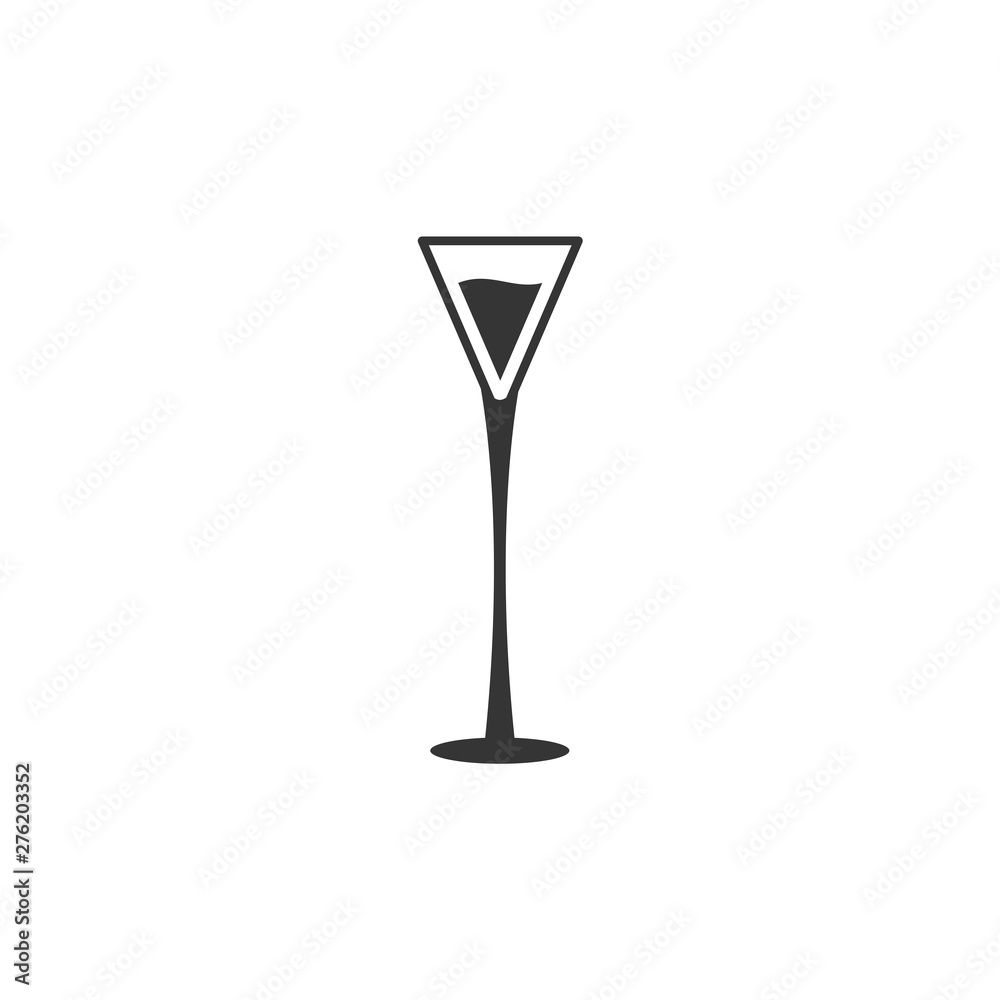 Poster wine glass icon symbol template black color editable. simple logo vector illustration for graphic an
