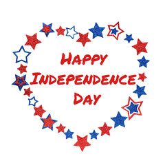 Obraz premium Happy USA Independence Day 4 th July. Greeting card and poster Design.