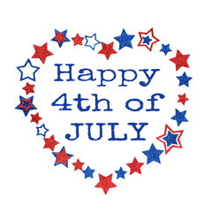 Fototapeta premium Happy USA Independence Day 4 th July. Greeting card and poster Design.