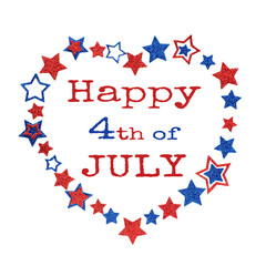 Obraz premium Happy USA Independence Day 4 th July. Greeting card and poster Design.