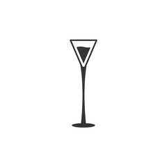wine glass icon symbol template black color editable. simple logo vector illustration for graphic and web design.