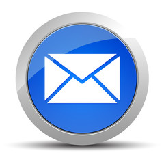 Email icon blue round button illustration
