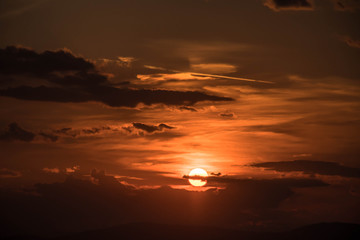 Sunset on the beaches of Keramoti, Kavala, Greece