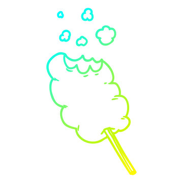bitten cotton candy green gradient clip art preview