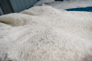 part dresses. The perfect wedding dress. lace. Wedding morning meeting bride. Stylish dress.