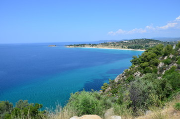 View of the bay in Halkidiki
