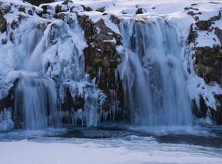 Langzeitbelichtung vom Kirkjufellsfoss Wasserfall