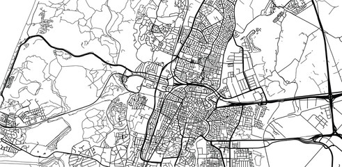 Fototapeta na wymiar Urban vector city map of Haarlem, The Netherlands