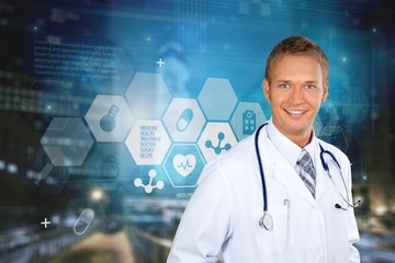 Beauty woman doctor abstract app background blog business communicate