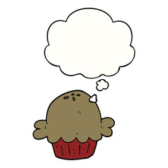 cartoon pie and thought bubble