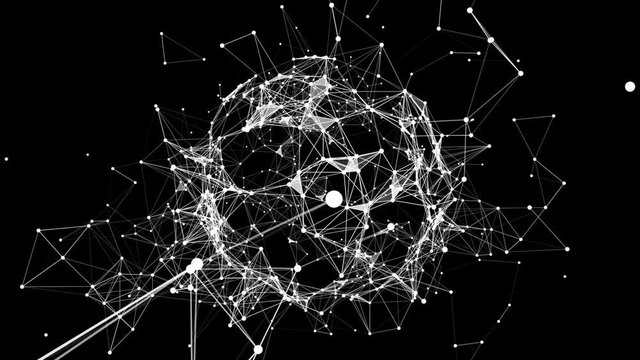 Concept: business, future, connection. Abstract world map background for news intro.