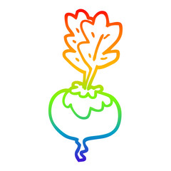 rainbow gradient line drawing cartoon beetroot