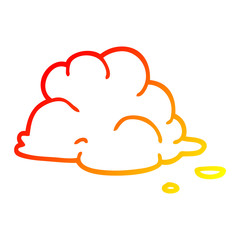 warm gradient line drawing cartoon fluffy white clouds