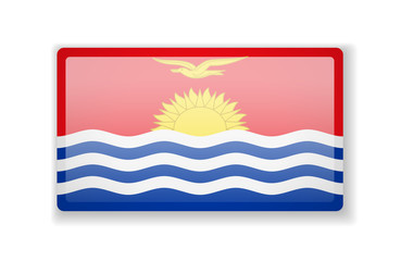 Kiribati flag bright square icon on a white background