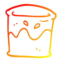 warm gradient line drawing cartoon drink in glass tumbler