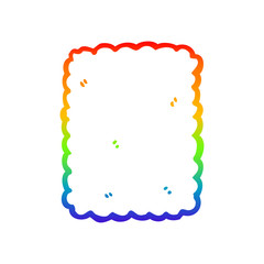 rainbow gradient line drawing cartoon biscuit