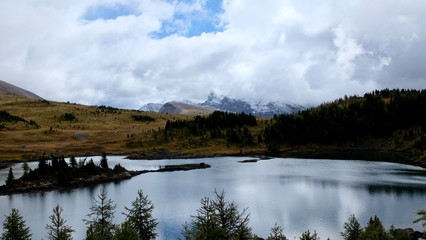 lake and snowcapped mountain