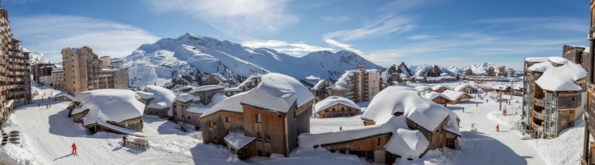 Avoriaz village in winter snow
