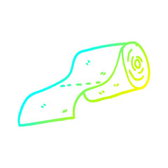 cold gradient line drawing cartoon toilet roll