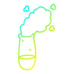 cold gradient line drawing cartoon test tube