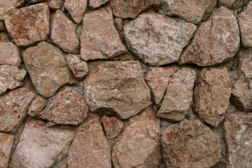 Wall of large stones background