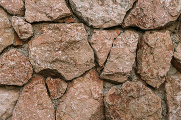 Wall of large stones background