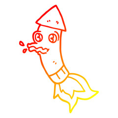 warm gradient line drawing cartoon firework