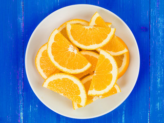 Freshly Cut Juicy Orange Slices or Segments