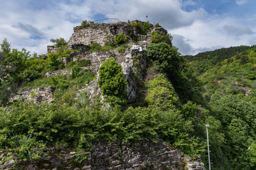 Asen's fortress. Old medieval.fortress near Asenovgrad city. Plovdiv region, Bulgaria