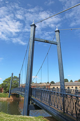 Pedestrian suspension bridge at Exeter Quay