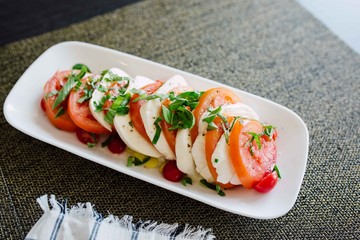 Fresh Mozzarella Cheese and Tomato Caprese Salad