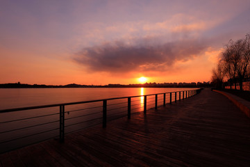 Obraz premium Lake natural scenery