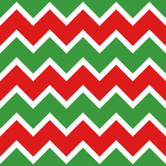 Seamless chevron red and green pattern. Simple design for christmas wrapping, wallpaper, fabric, textile.