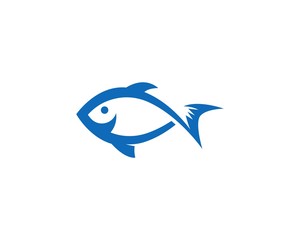 Fish logo illustration template icon design