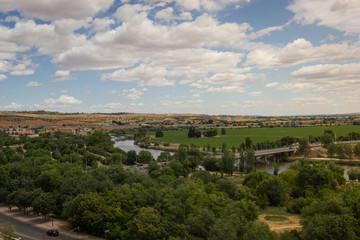 Fototapeta na wymiar panorama of village in Toledo