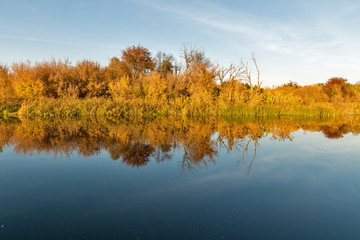 Fototapeta na wymiar River Ros autumn in Ukraine