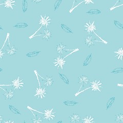 Vector seamless pattern with palm trees