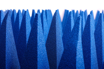 Hybrid pyramidal RF absorbers close up