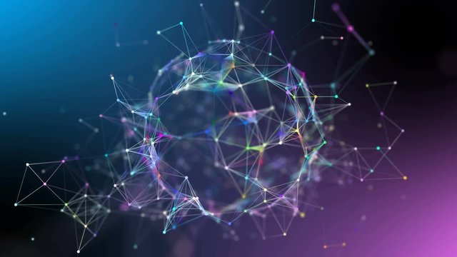 Business and technology concept. Global international connectivity. Plexus fantasy abstract technology.
