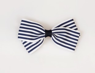 Stripe bow isolated on a white background