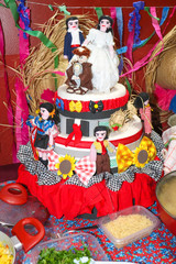 A beautiful view of Brazilian June party decoration.