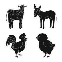 Vector design of ranch and organic icon. Collection of ranch and food stock vector illustration.