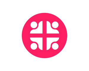 Obraz premium Adoption Logo community logo template vector icon