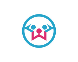 Fototapeta na wymiar Adoption Logo community logo template vector icon